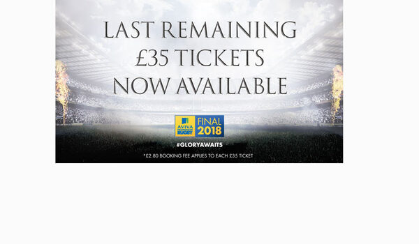 Final £35 tickets now available for the Aviva Premiership Rugby Final